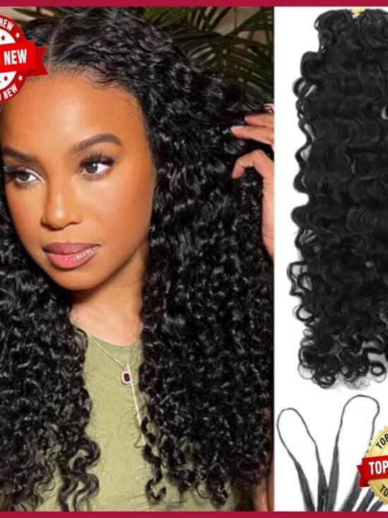 Water Deep Wave Crochet Human Hair Extensions 16 Inch Knotless Pre-Separated main image 6